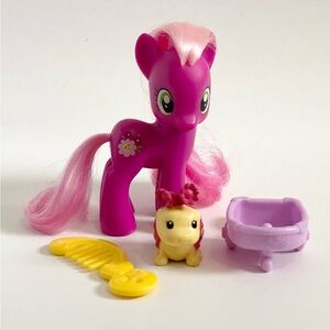 2010 My Little Pony FiM Cheerilee Pet Wagon Comb Brushable Figure Toy